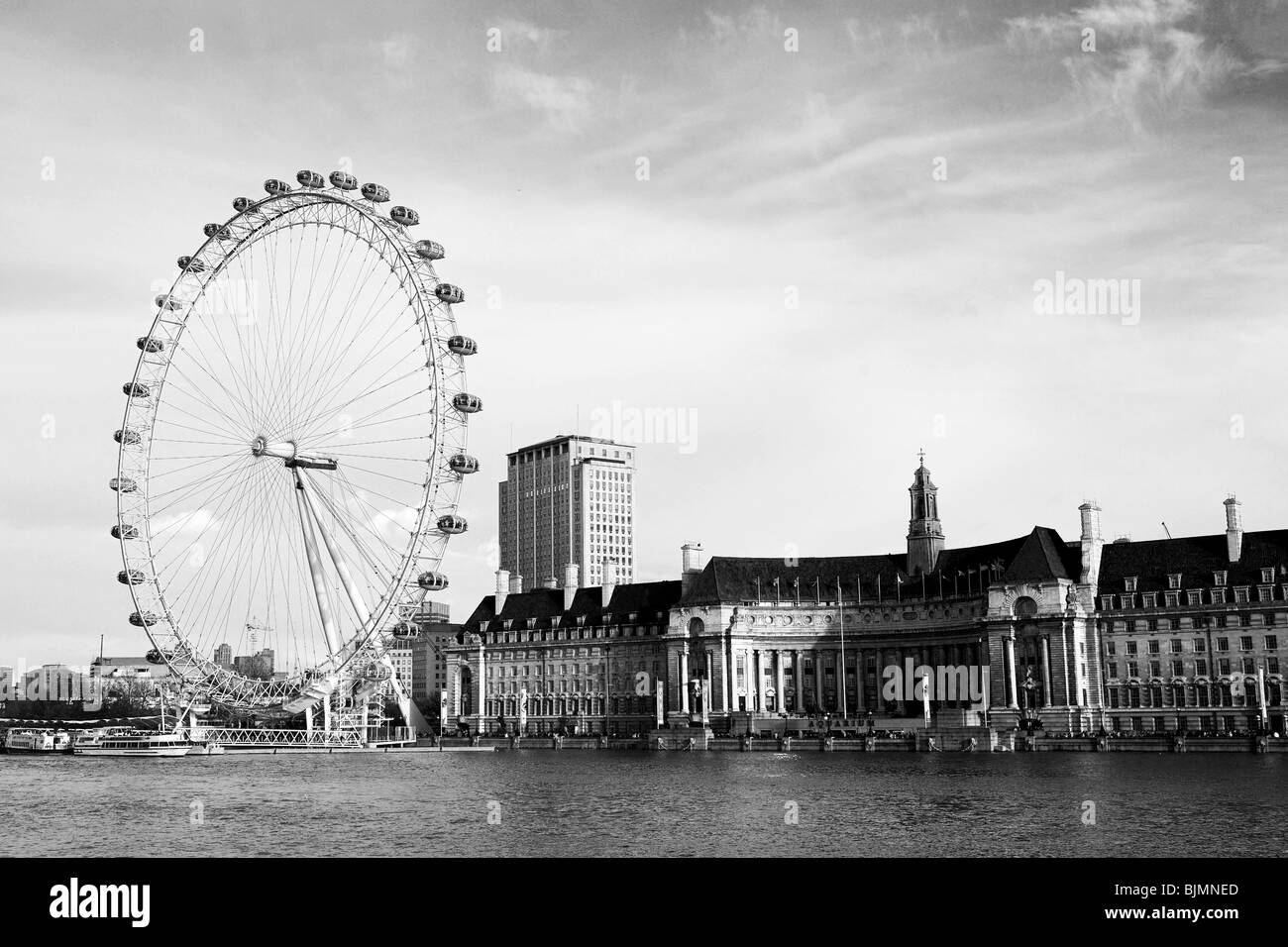 London. copy space, black and white. Stock Photo