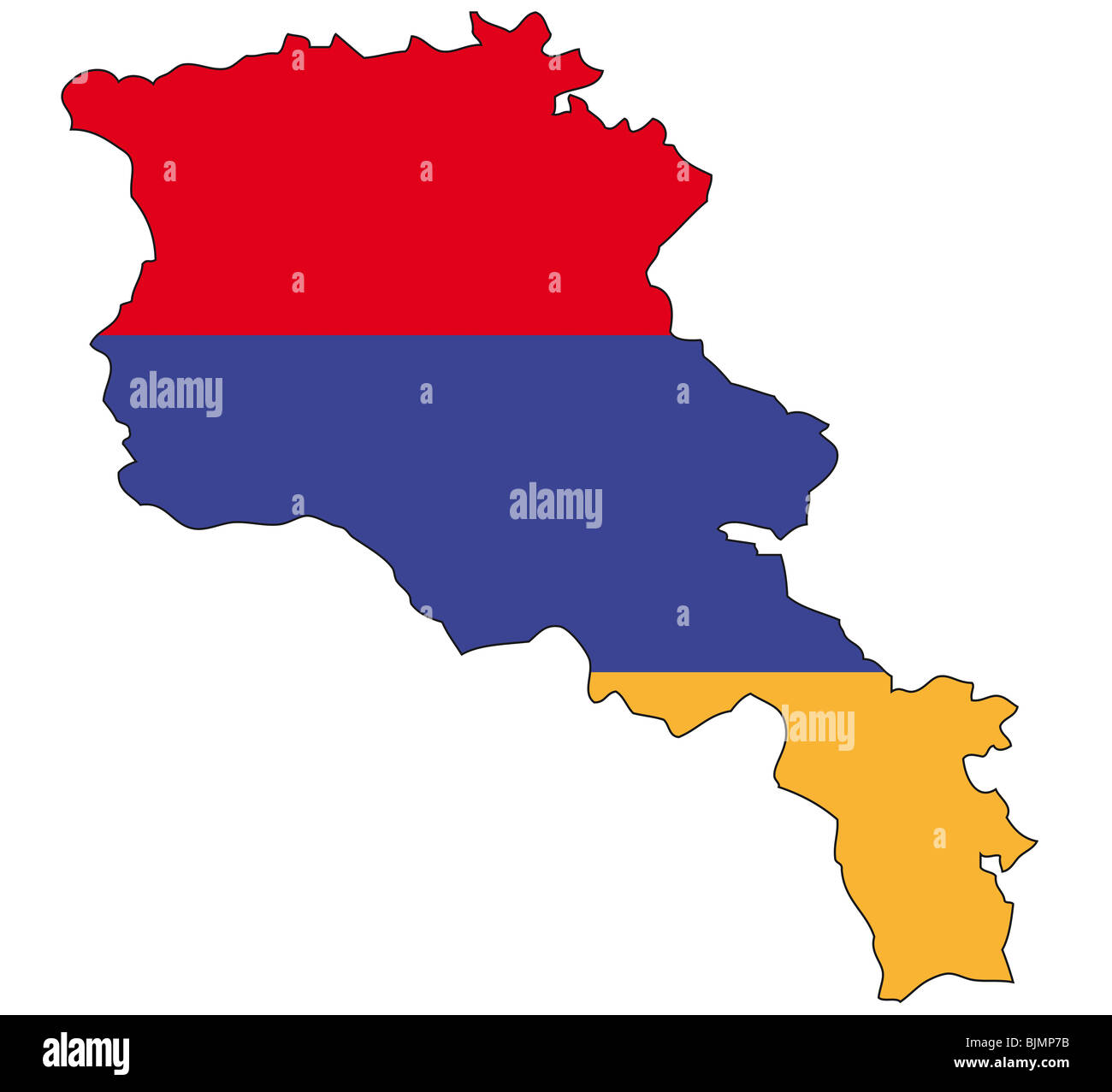 Armenia, flag, outline Stock Photo