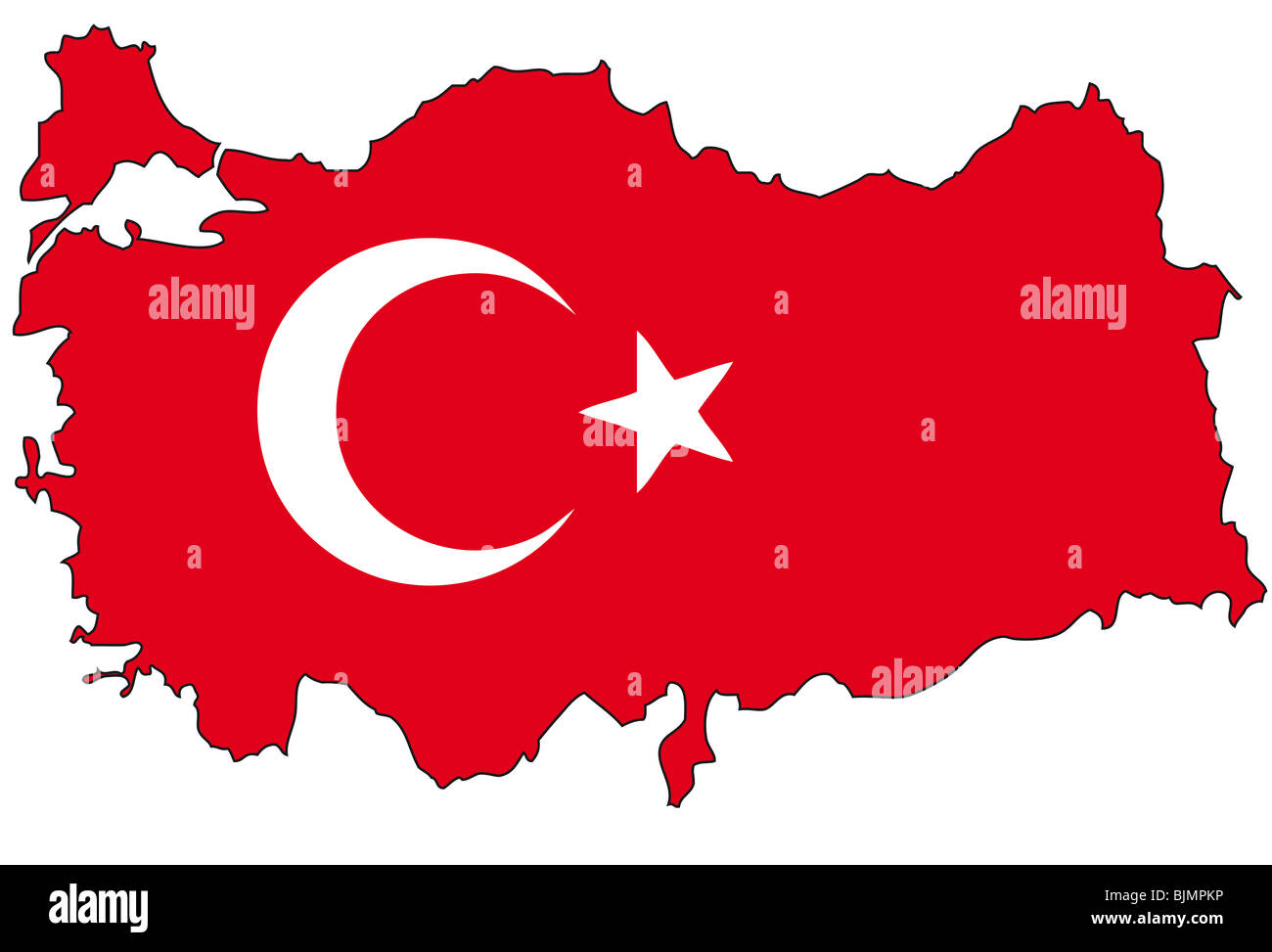 Turkey Flag Outline