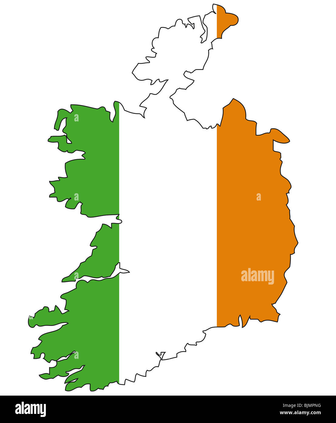 Ireland, flag, outline Stock Photo