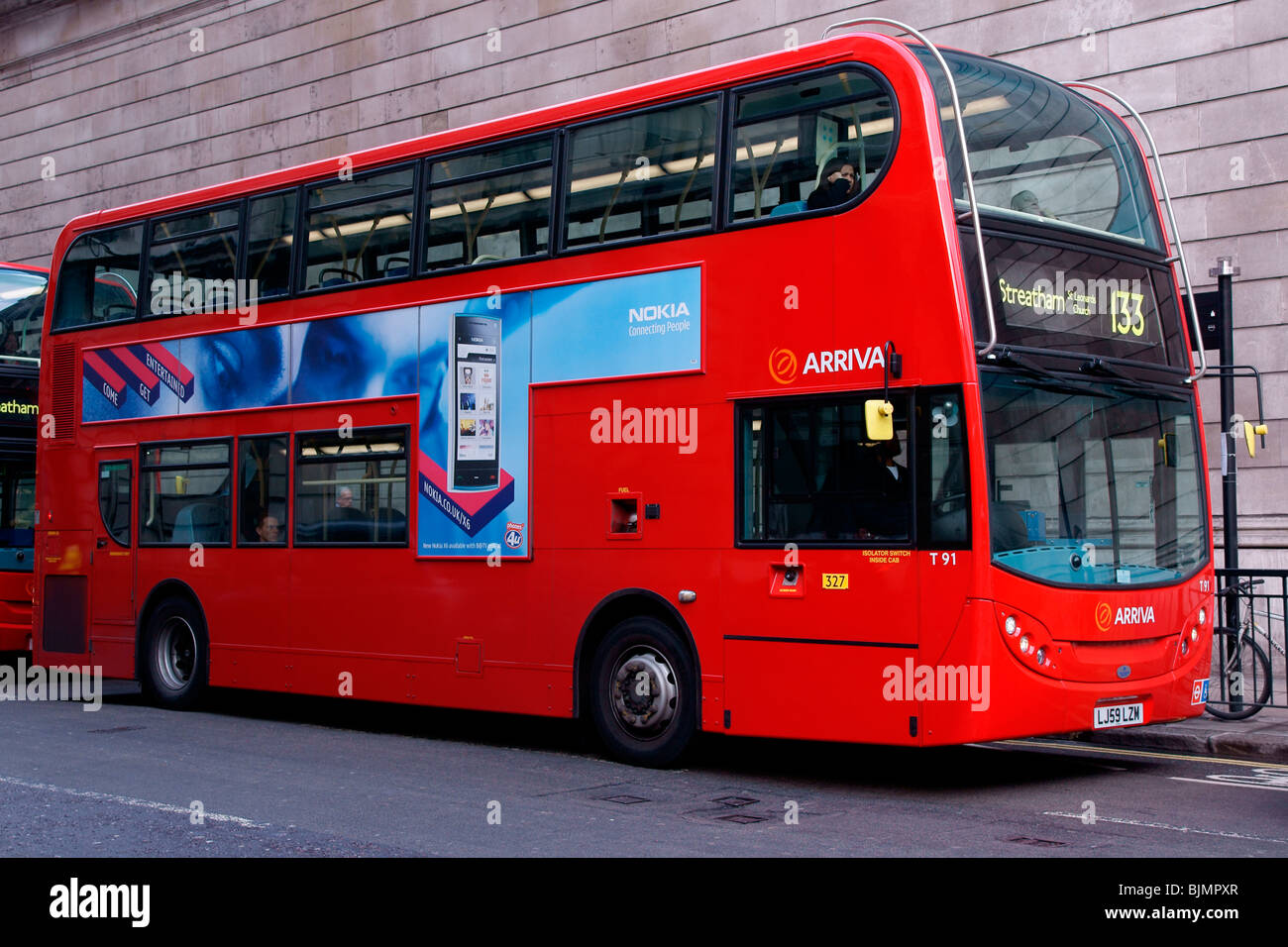 London double deck bus Stock Photo Alamy