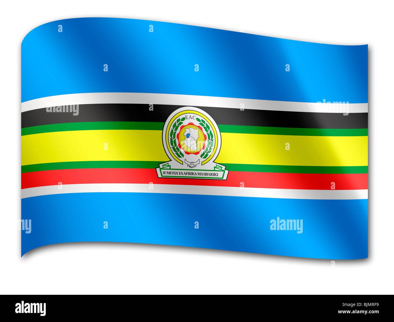 Flag of East African Community, EAC Stock Photo