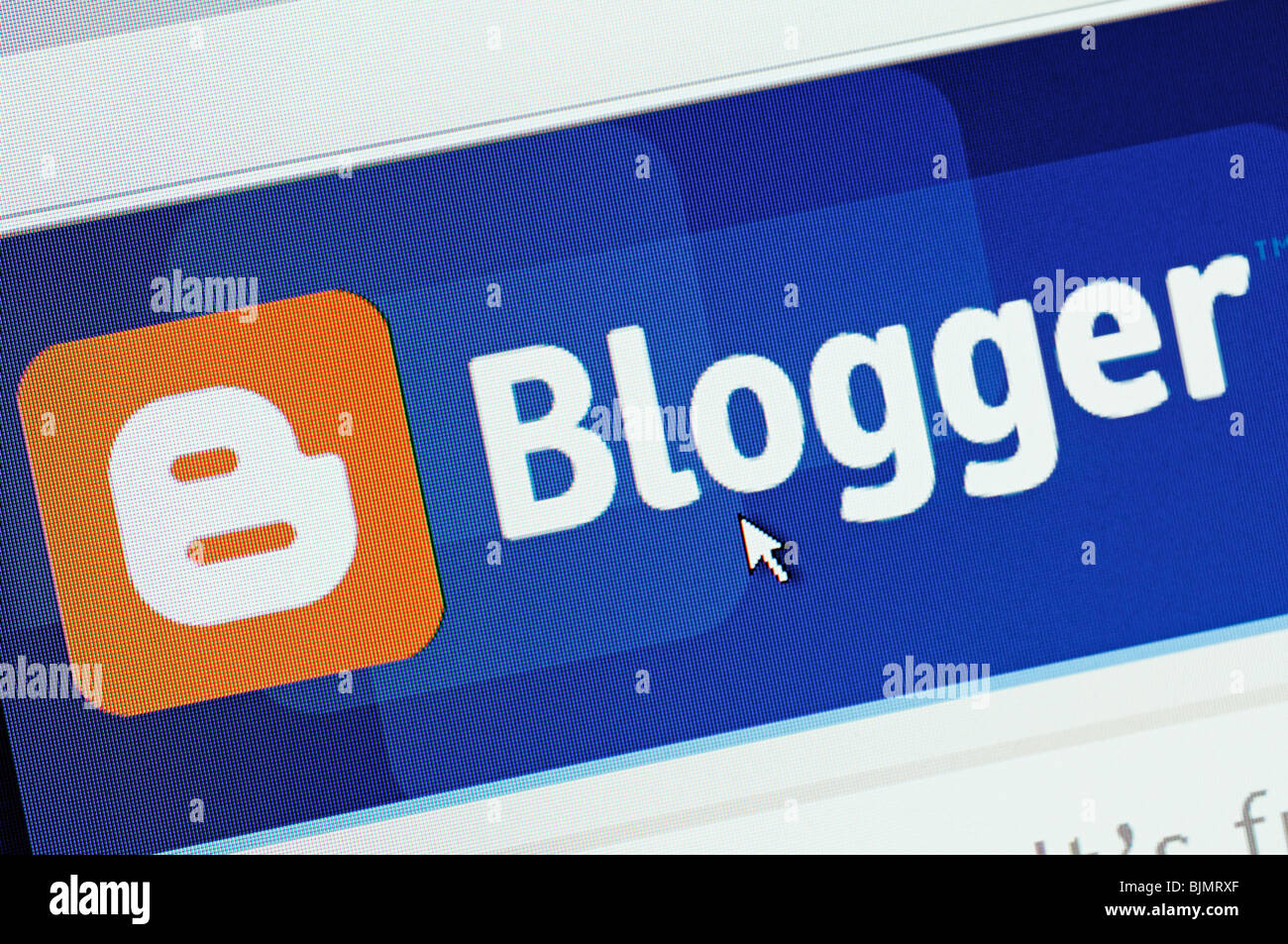 Blogger Blogging Website Stock Photo