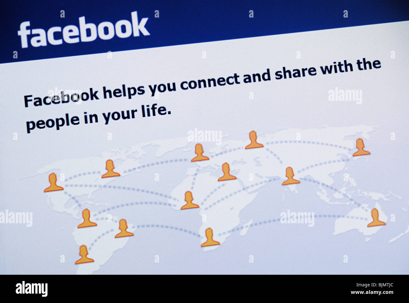 Facebook Social Networking Website Stock Photo