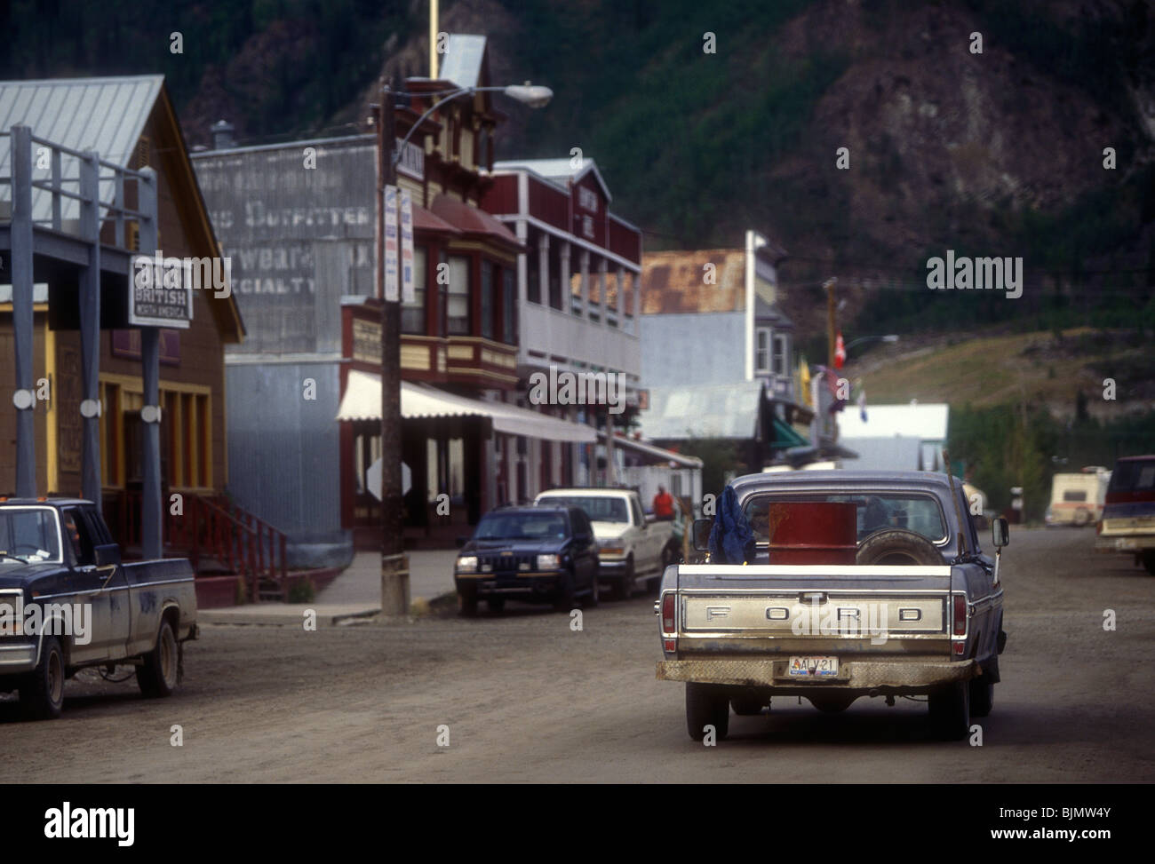 Downtown Dawson City Yukon Territory Canada Stock Photo