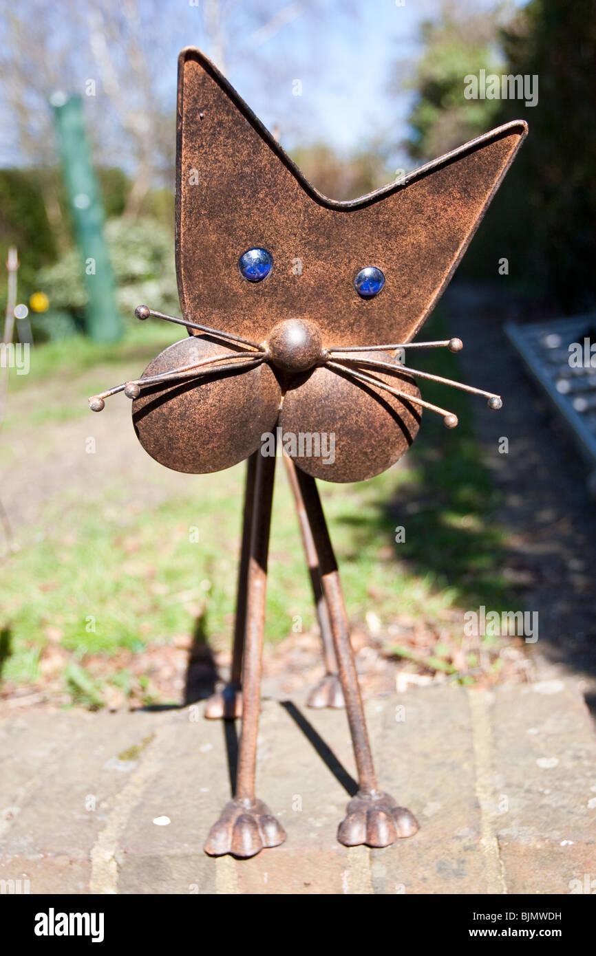 cat garden ornament Stock Photo