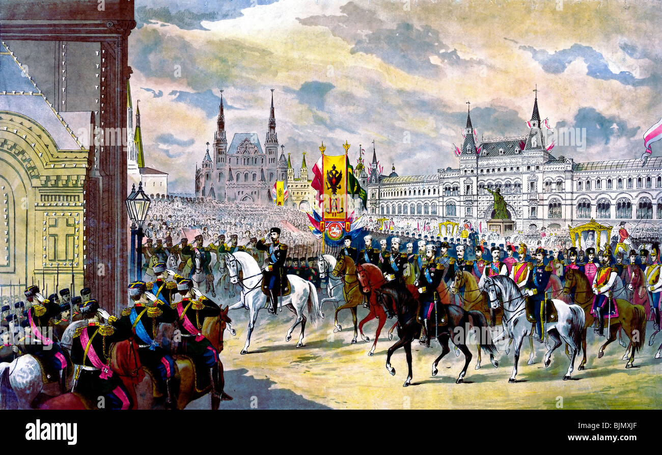Scene from Tsar Nicholas II's Coronation in Moscow, Russia Stock Photo - Alamy