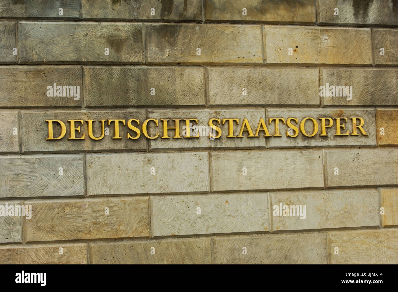 German State Opera (Deutsche Staatsoper) sign Berlin Germany Stock Photo