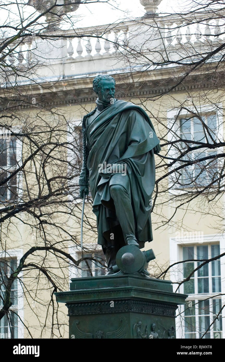 Statue of  General Gebhard Leberecht von Blücher Unter din Linden Berlin Germany Stock Photo