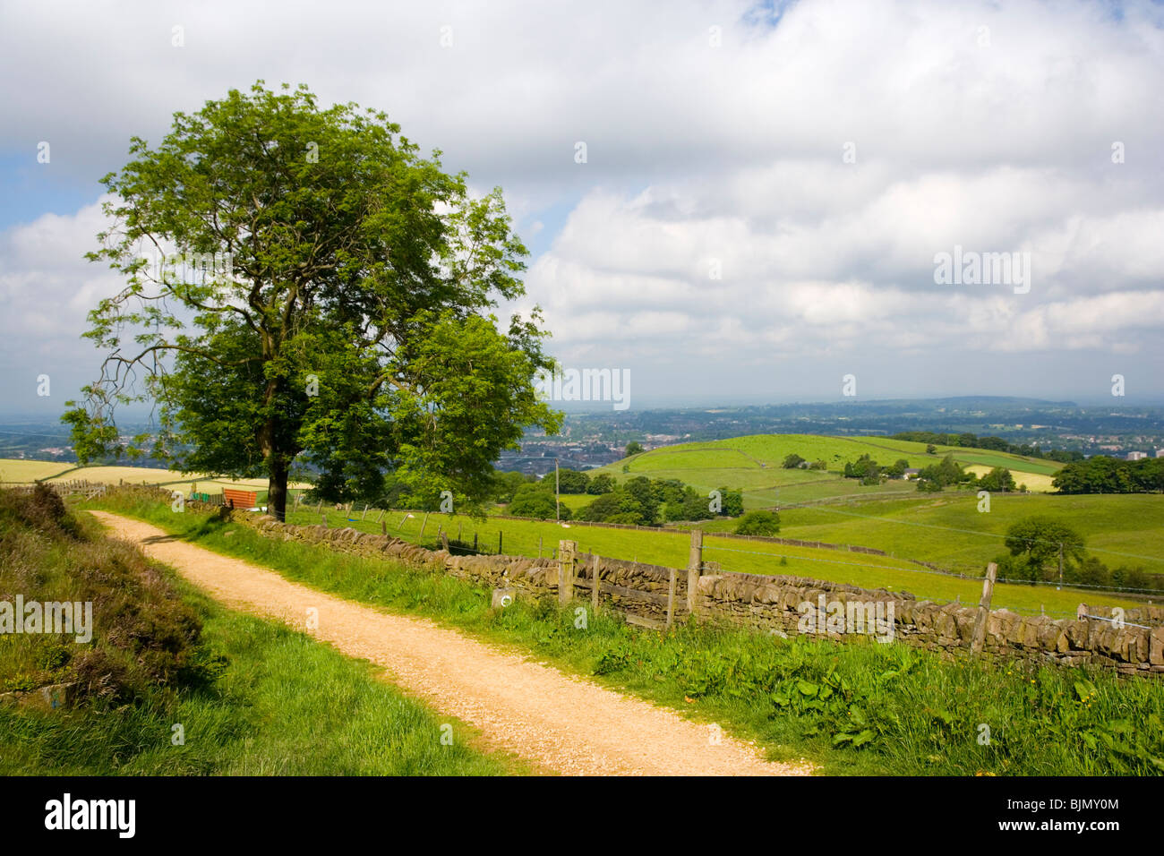 A Footpath at Teggs Nose Country Park near Macclesfield in Cheshire,England, Stock Photo