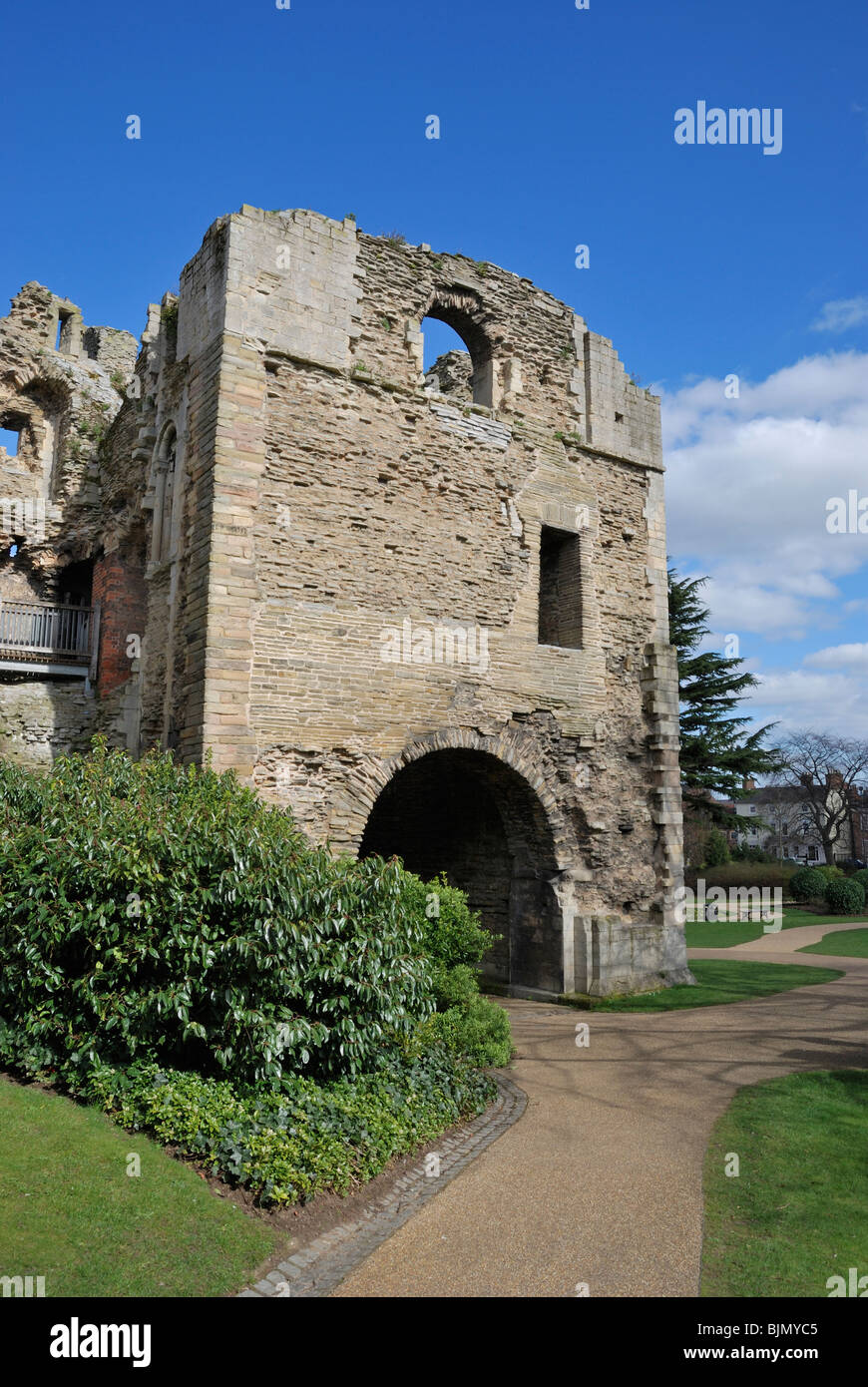 The gatehouse at Newark Castle, Newark-upon-Trent, Nottinghamshire, England. Stock Photo