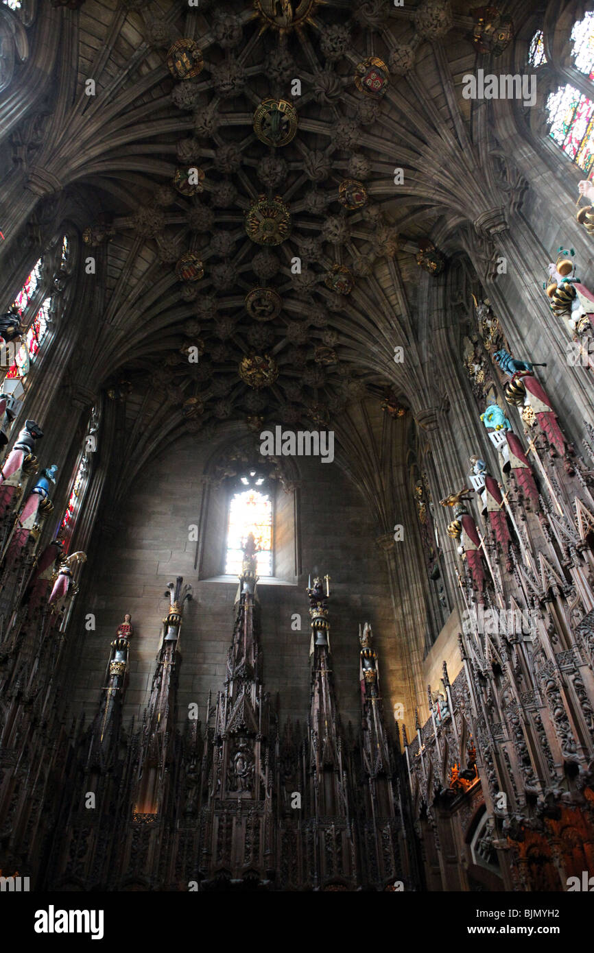 Inside the Saint Gilles Cathedral - Thistle chapel - High street - Edinburgh - Midlothian - Scotland - UK Stock Photo