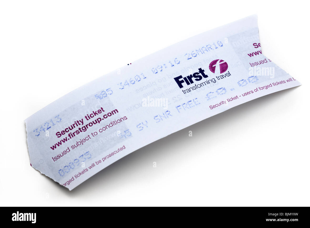 First Group free bus ticket Stock Photo