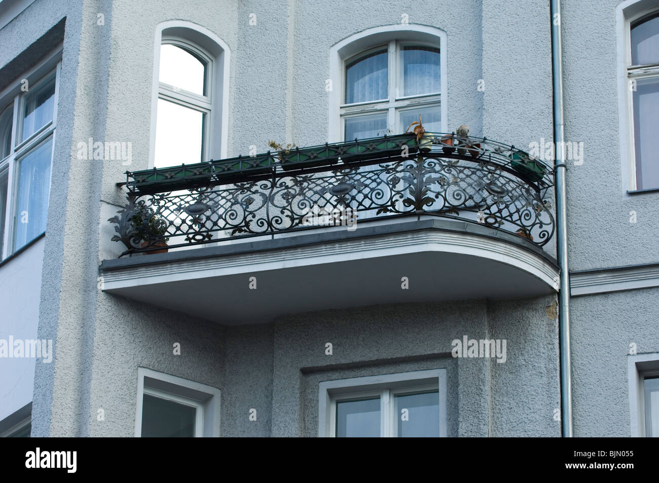 Berlin Germany balcony of a hotel Stock Photo