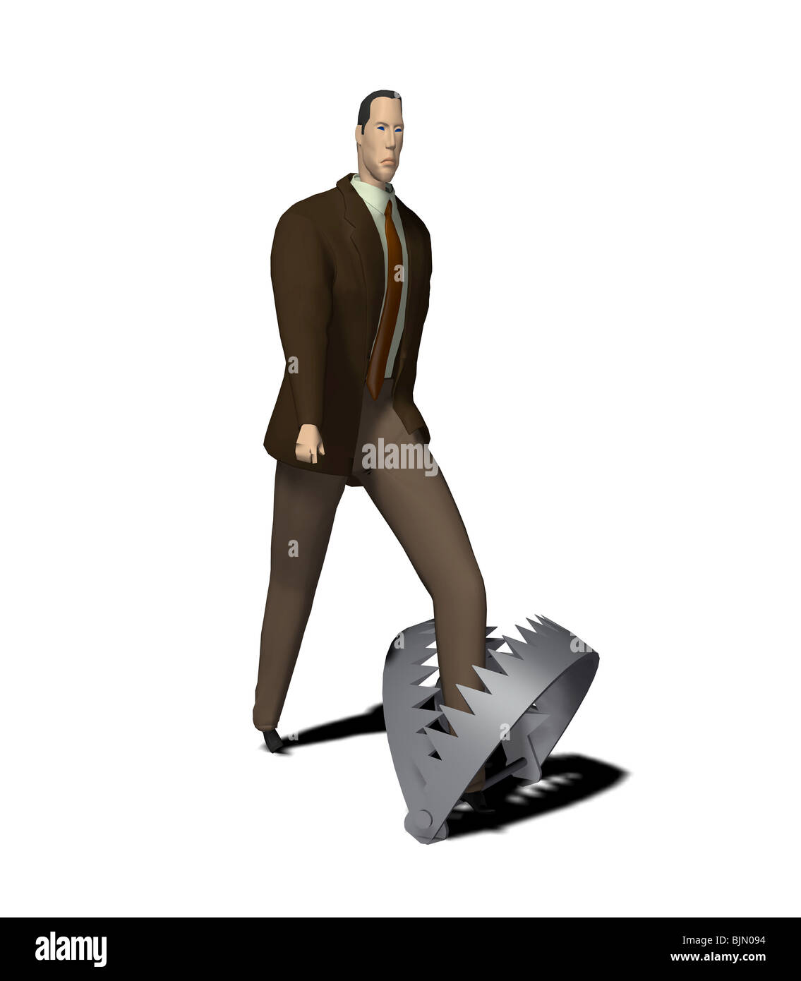 businessman with a trap Stock Photo