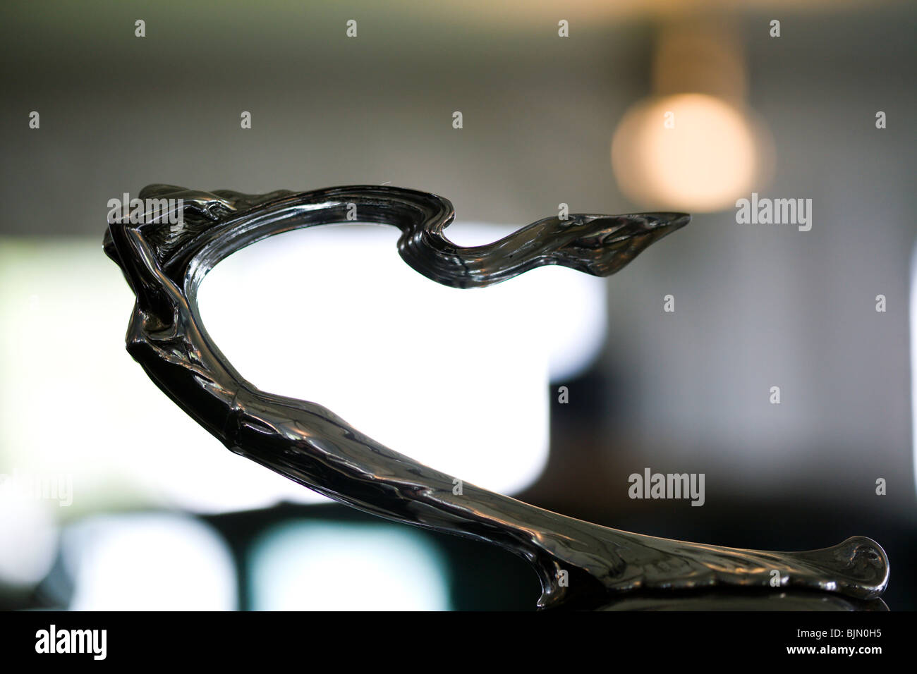 A deco-styled hood ornament Stock Photo