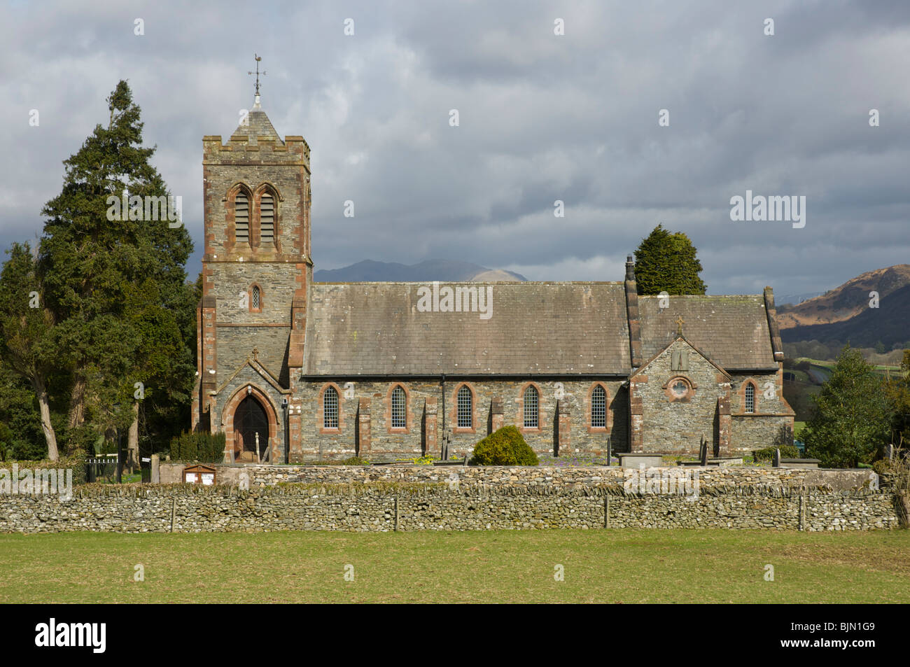 St Luke's Church, Lowick, Lake District National Park, Cumbria, England UK Stock Photo