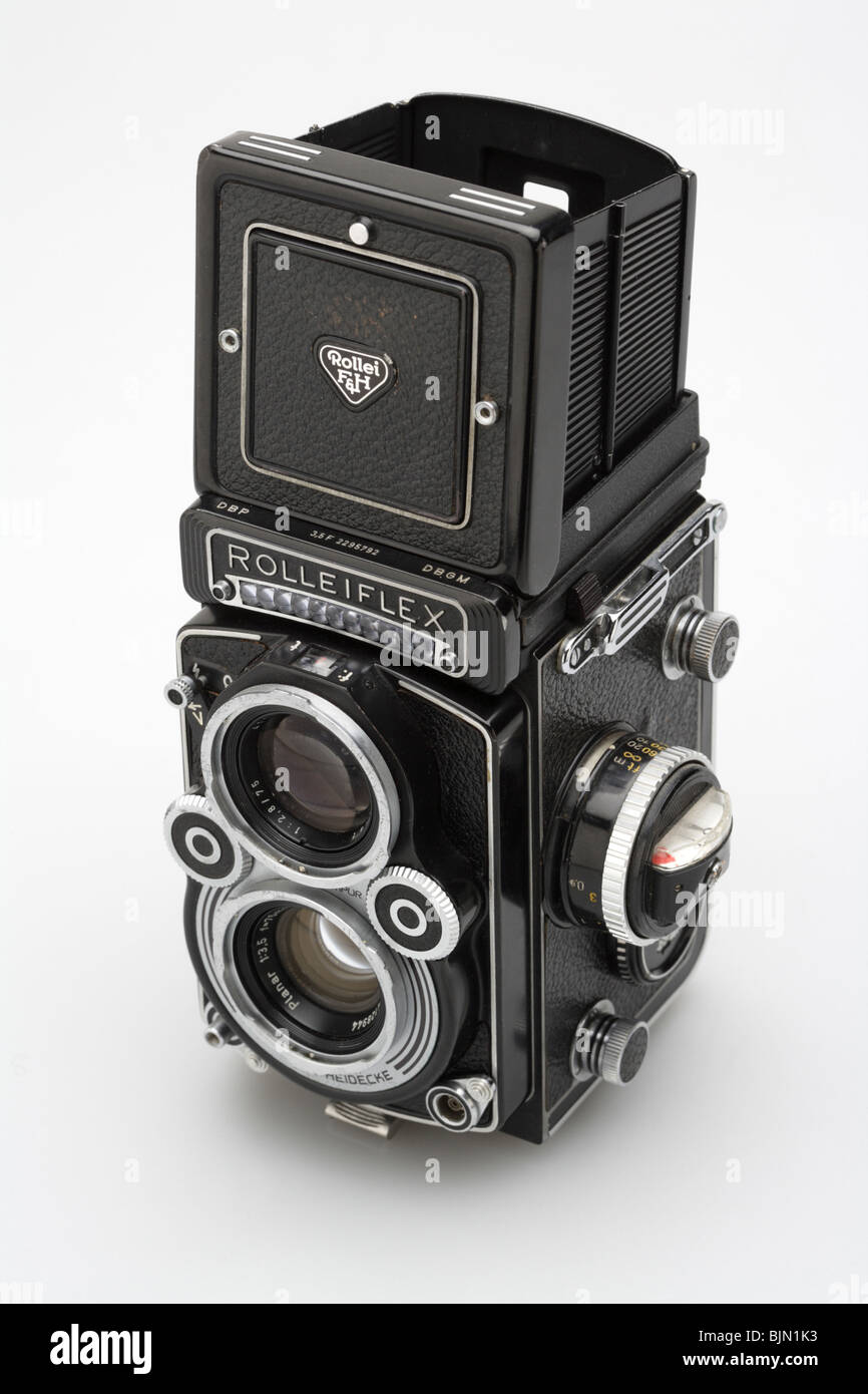 Rolleiflex 3.5f classic twin lens reflex camera Stock Photo