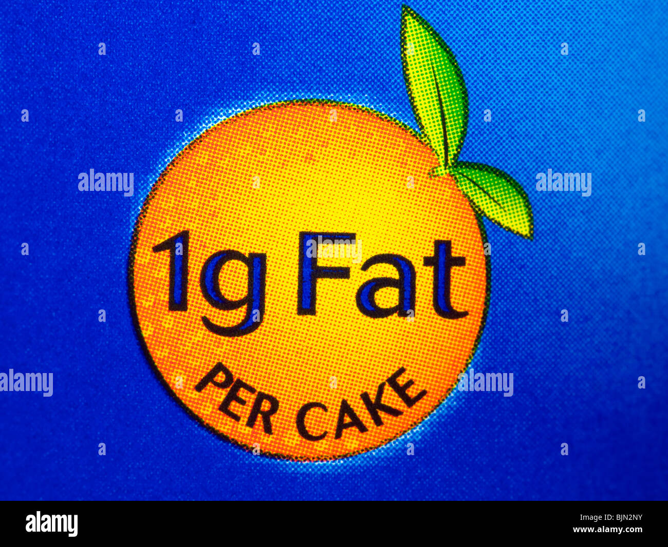 Jaffa Cake ingredient 1g of Fat Stock Photo