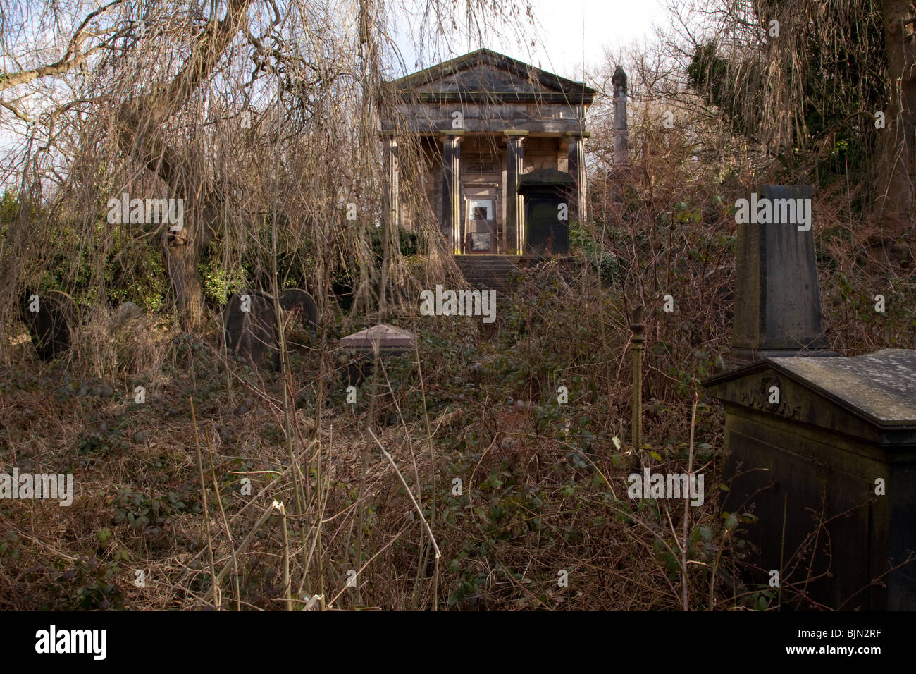 The  Non  Conformist Chapel in the General Cemetery in Sheffield Stock Photo