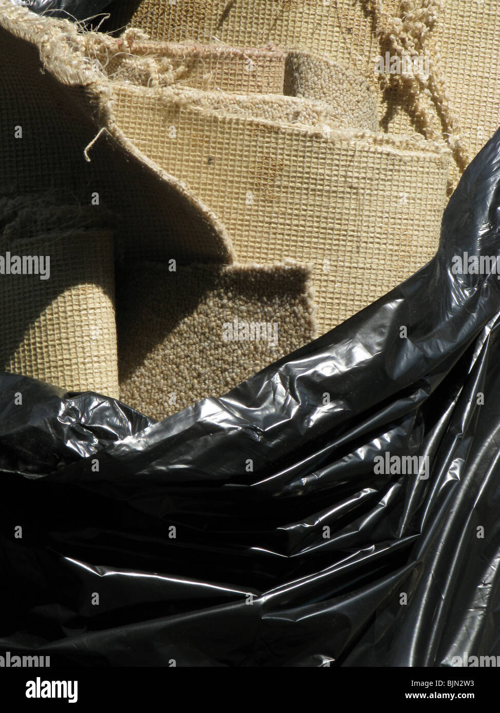detail of old carpet in rubbish bin Stock Photo Alamy