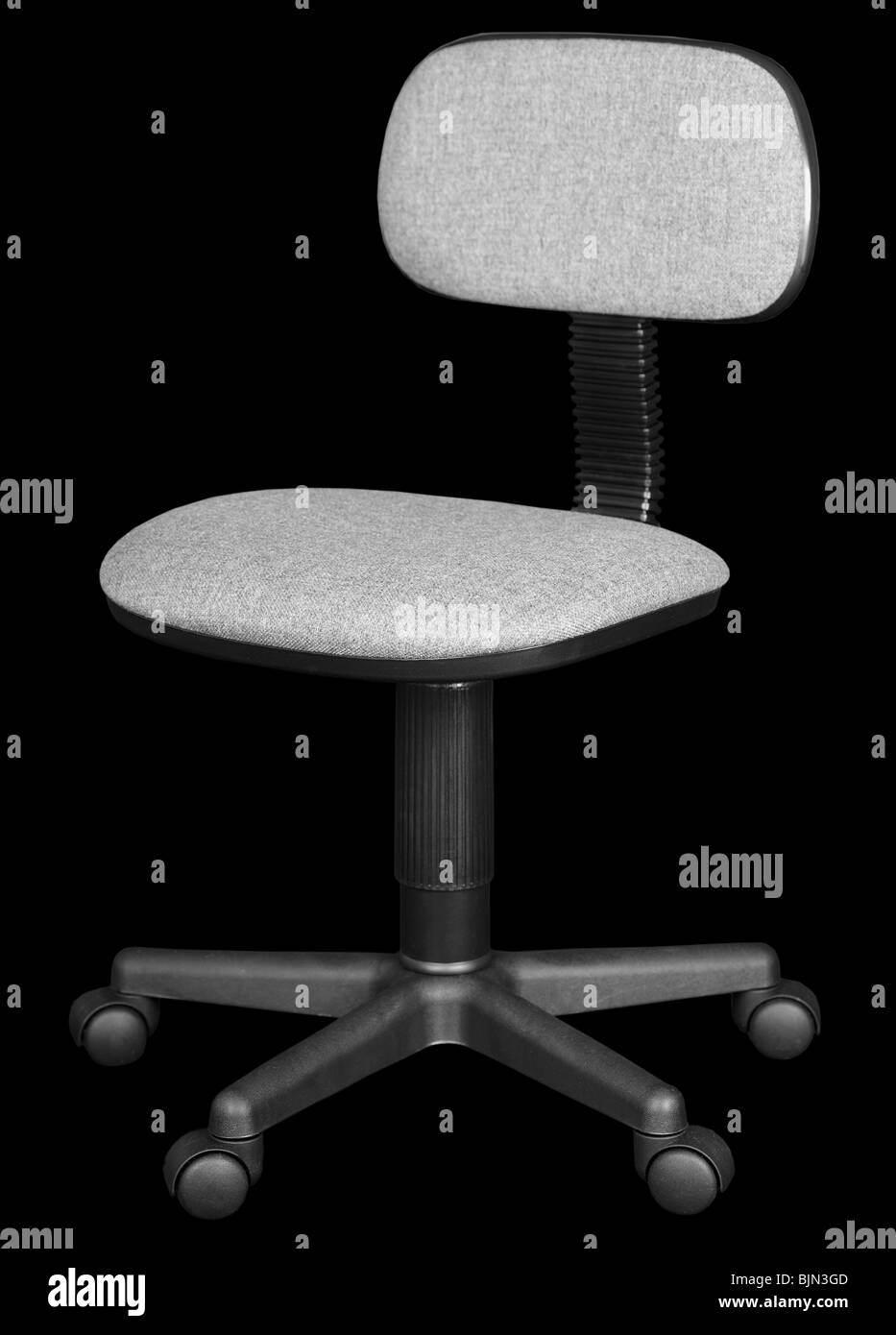 Office plastic chair isolated on black background Stock Photo