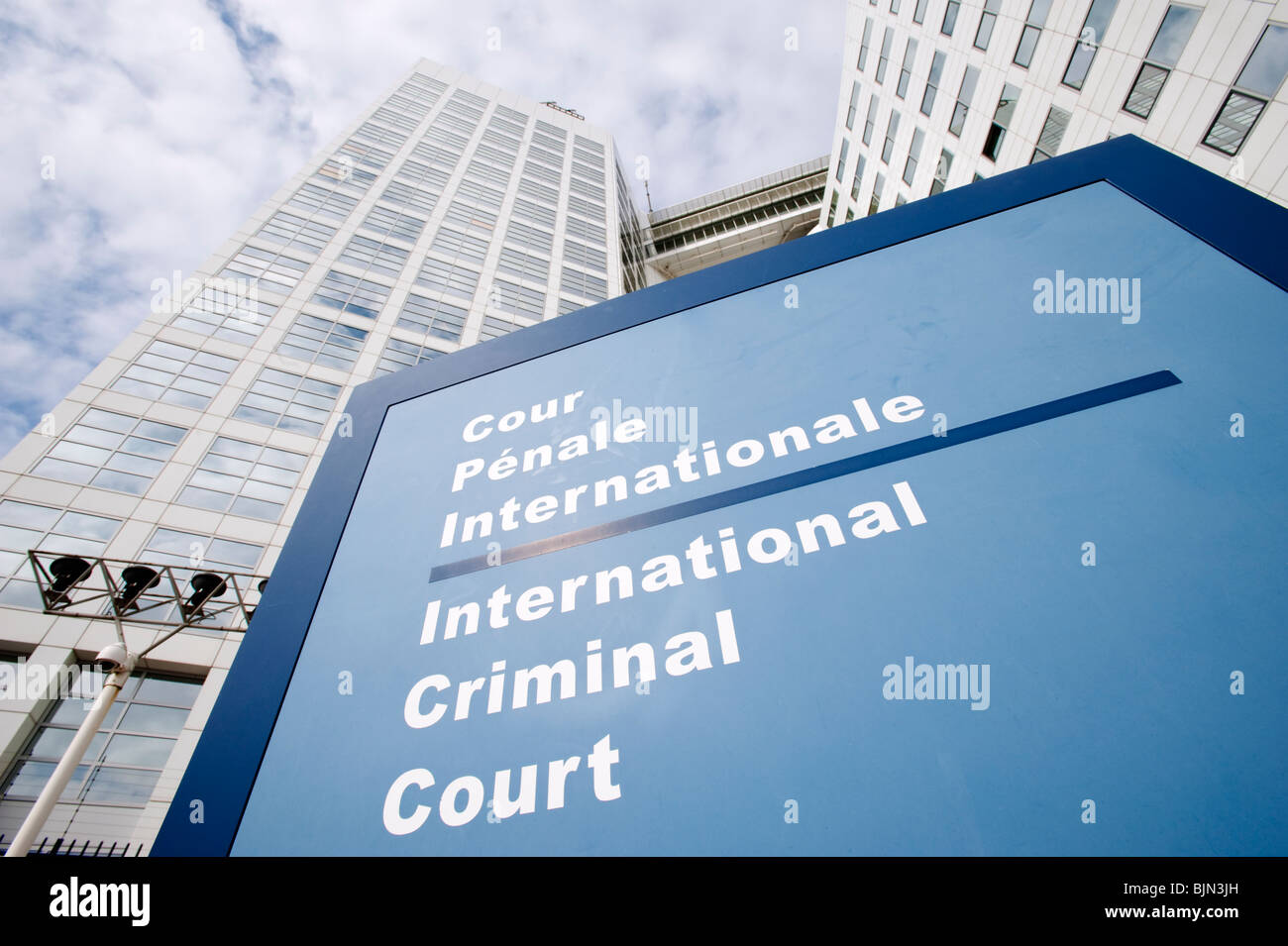 The Hague; Exterior of International Criminal Court or ICC in the Netherlands Stock Photo