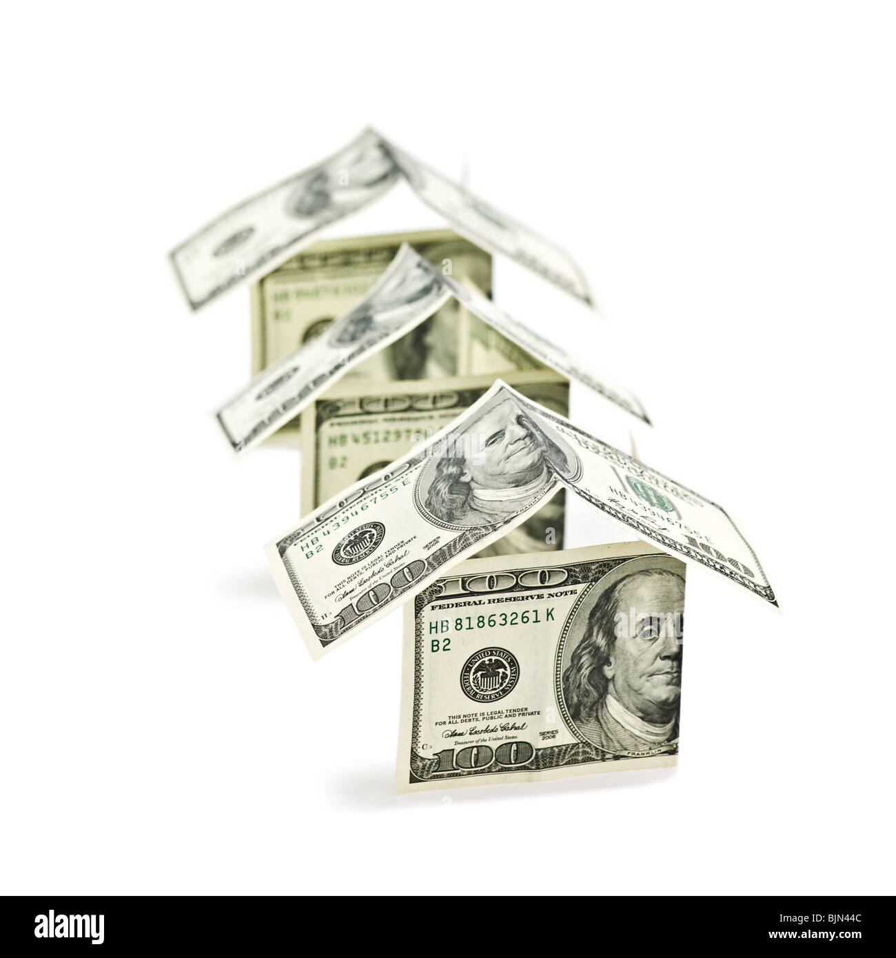 house from dollar cash closeup Stock Photo