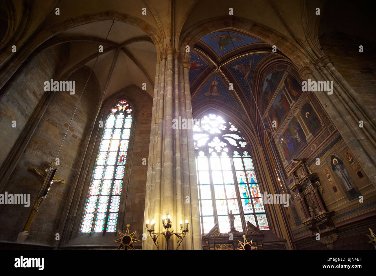 Interior of St Vitus Cathedral Hradcany Castle Czech Republic Prague ...