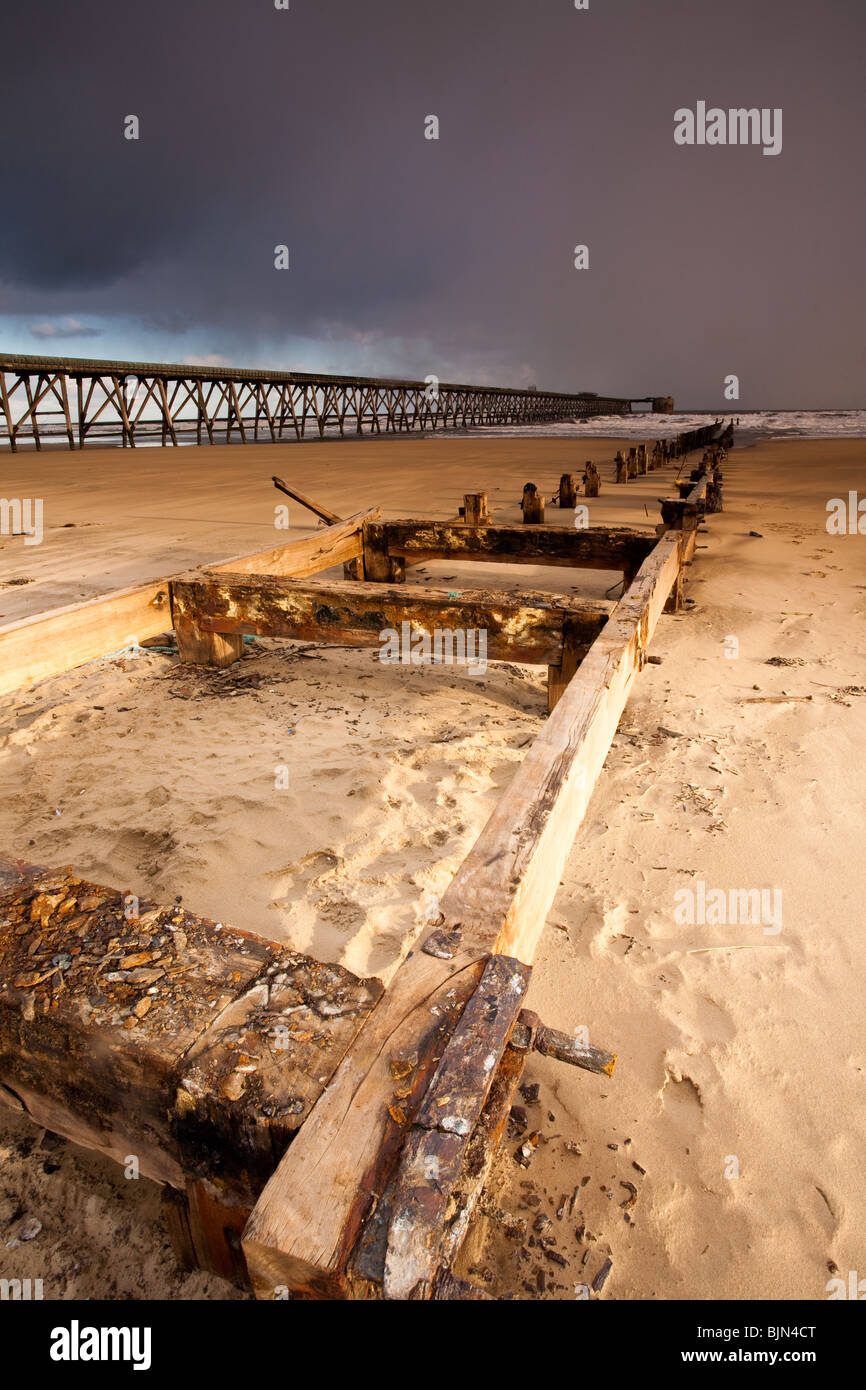 Steetley Magnasite Works Pipe Bridge at Hartlepool, Cleveland, England Stock Photo