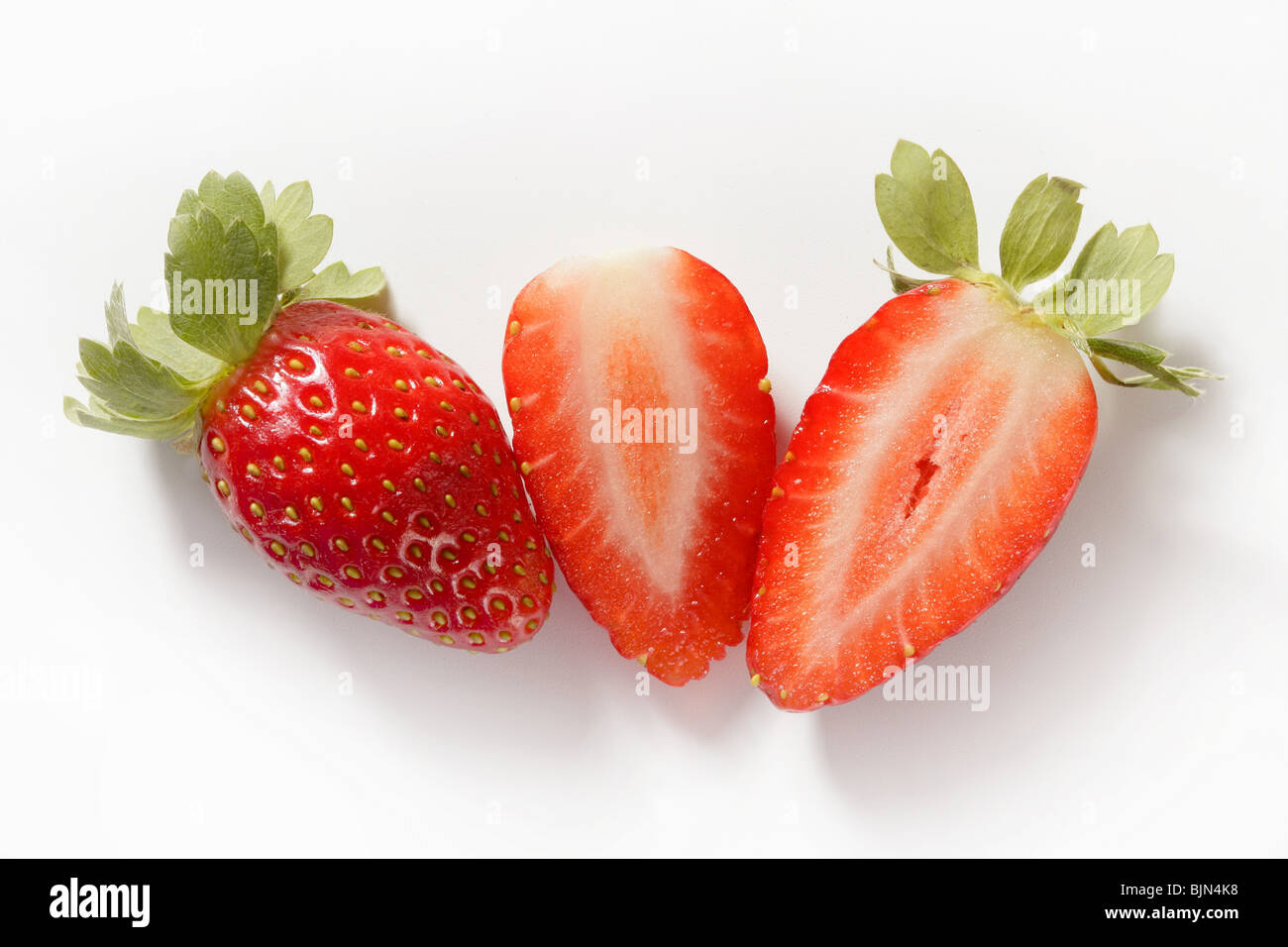Strawberry macro detail. studio shot white background Stock Photo - Alamy