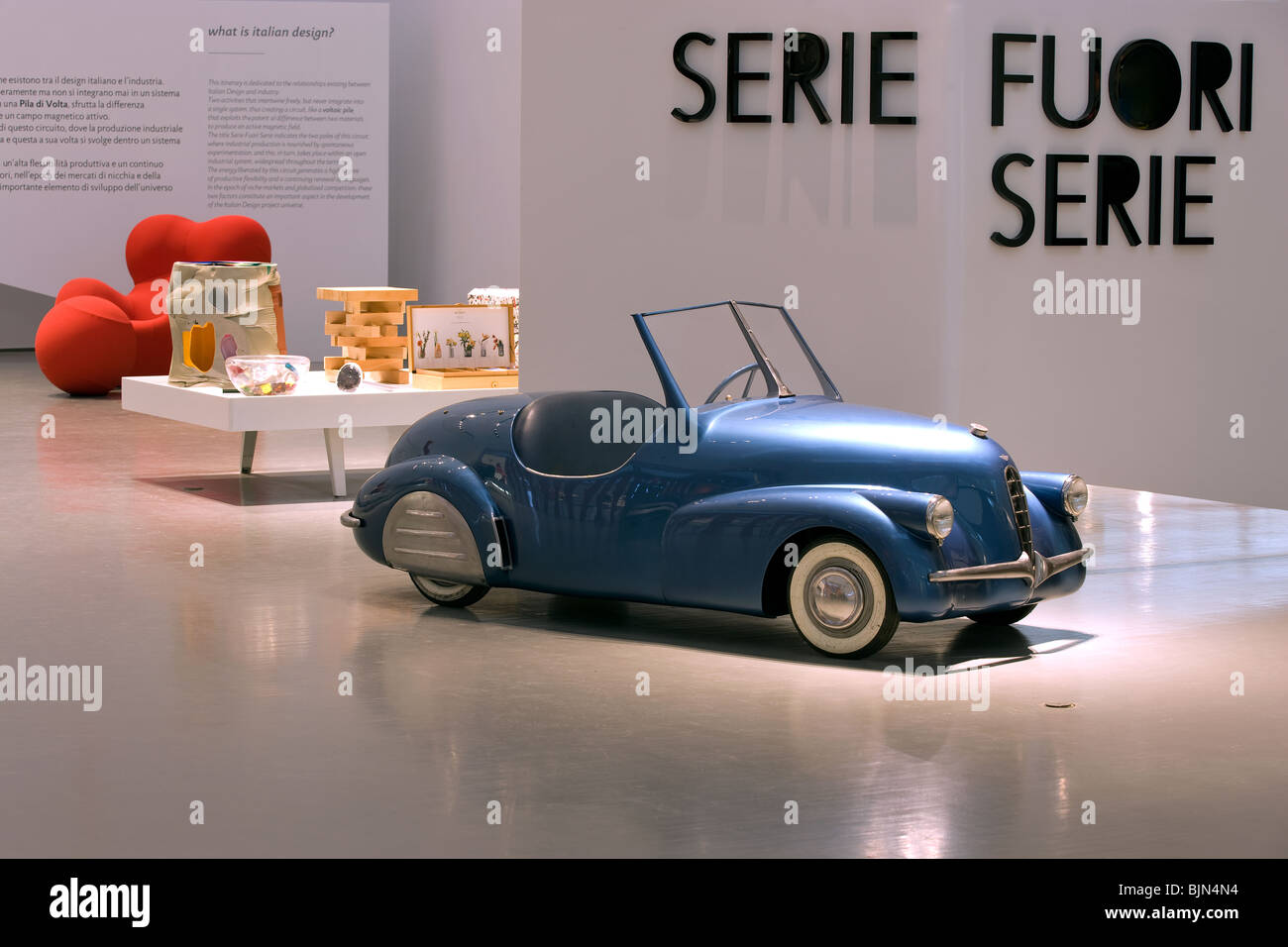 Italy, Milan, Triennale Design Museum, Car conceptual prototype Stock Photo