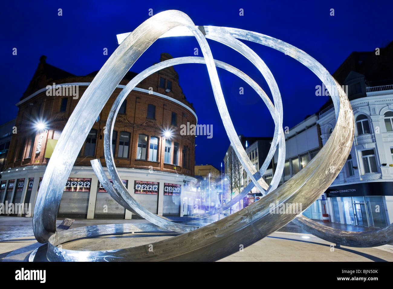The 'Spirit of Belfast' sculpture by the artist Dan in Victoria