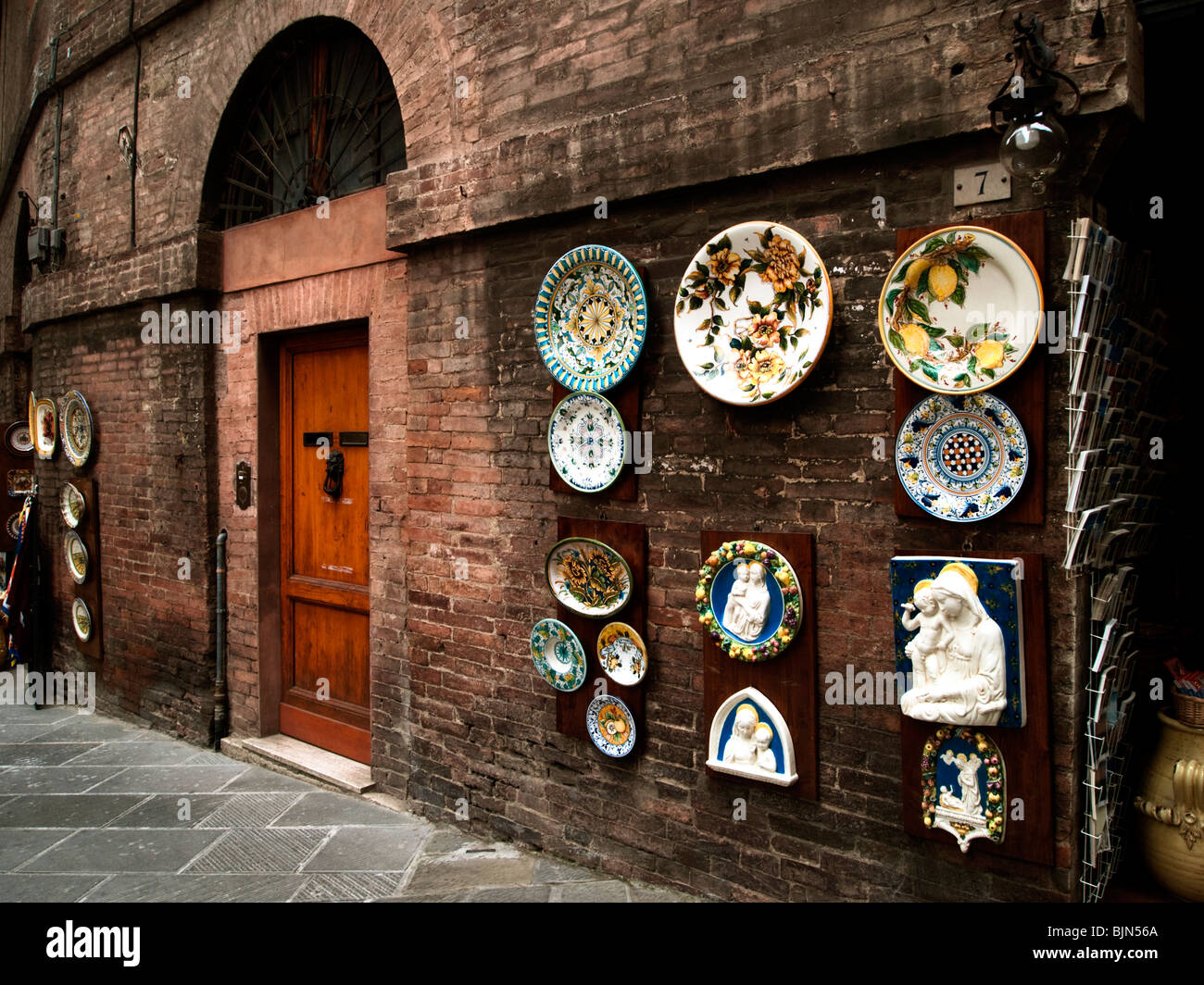 Ceramics shop in Siena, Italy Stock Photo Alamy