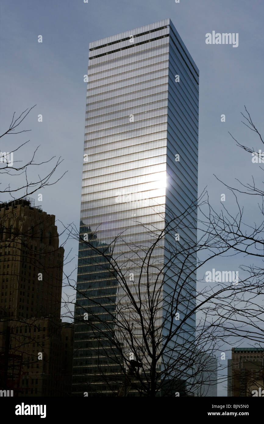 World Trade Center Building #7 in Lower Manhattan. Stock Photo