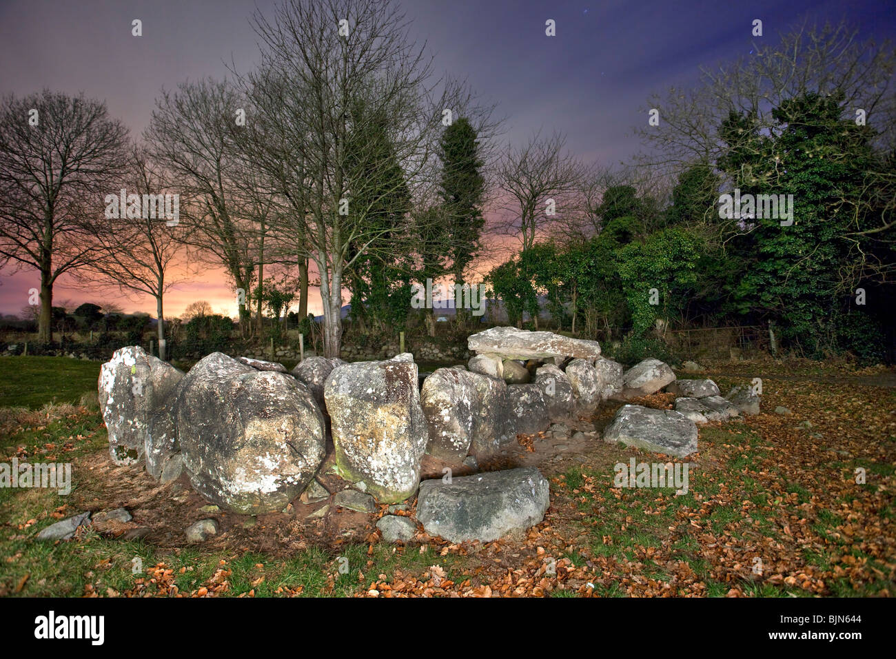 Proleek Wedge Tomb, Ballymacanlony, County Louth, Ireland Stock Photo