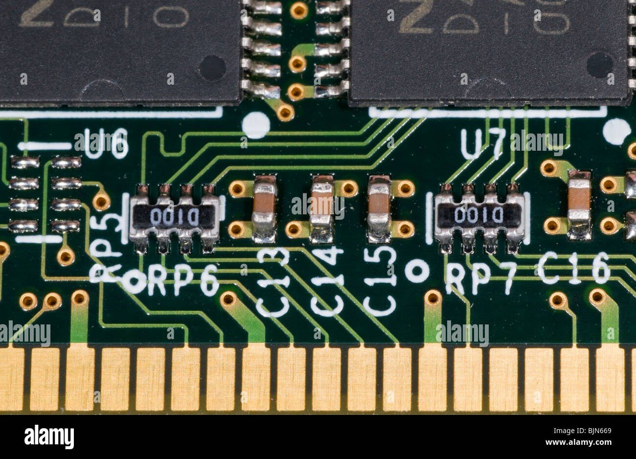 close up photograph of computer RAM memory chips Stock Photo - Alamy