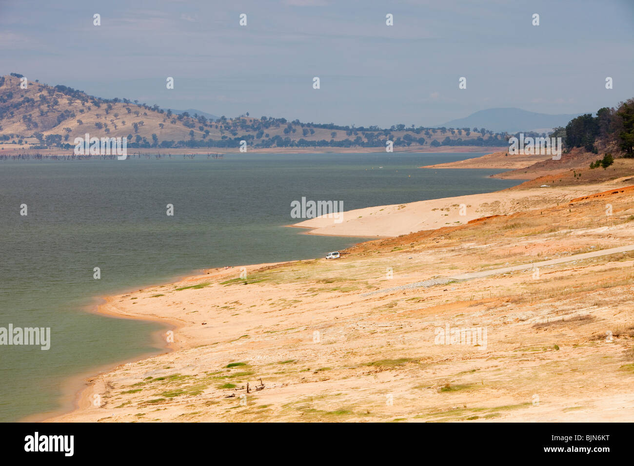 Lake Hume in New South Wales at very low levels due to the ongoing
