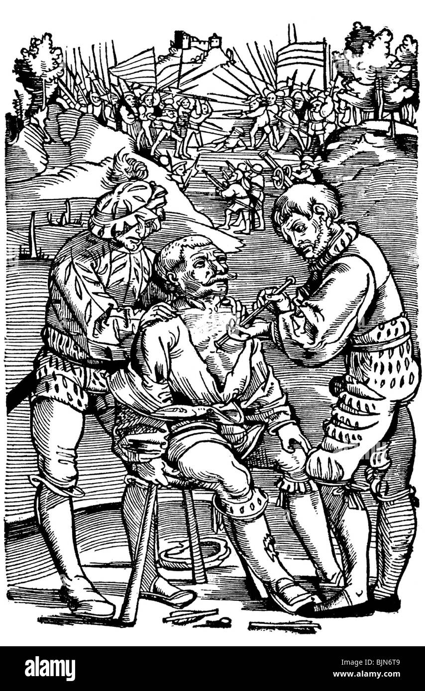 Landsknecht 16th century Black and White Stock Photos Landsknecht 16th century Black and White Stock Photos