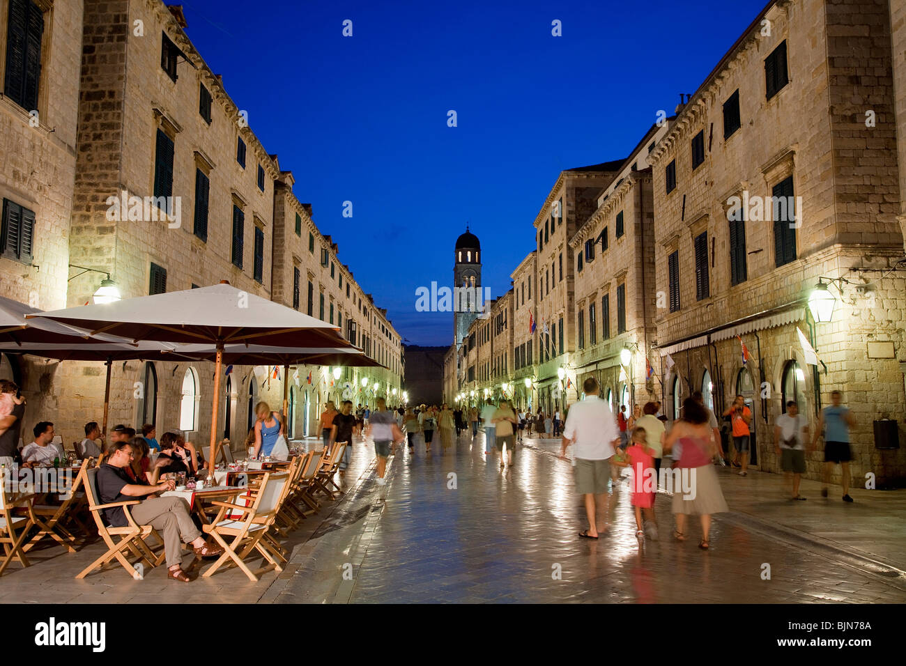 Stradum Street, Dubrovnik, Croatia Stock Photo