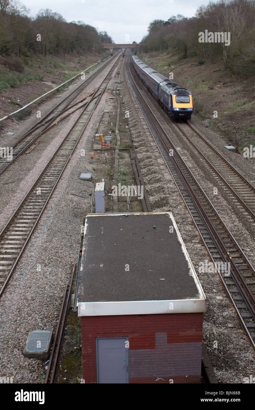 Train Approaching Twyford Railway Station Stock Photo Alamy