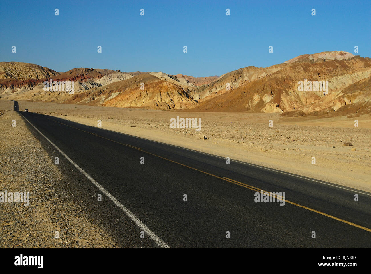 Road crossing Death Valley, California state Stock Photo