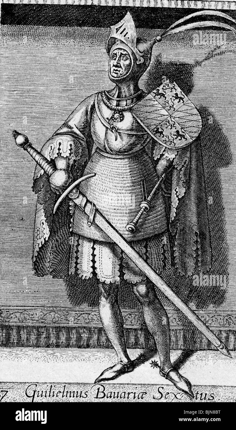 William II, 5.4.1365 - 31.5.1417, Duke of Bavaria-Straubing-Holland  13.12.1404 - 31.5.1417, full length, copper engraving, Principes  Hollandiae et Zelandiae by Michiel Vosmeer, Antwerpen, 1578, Artist's  Copyright has not to be cleared Stock Photo - Alamy