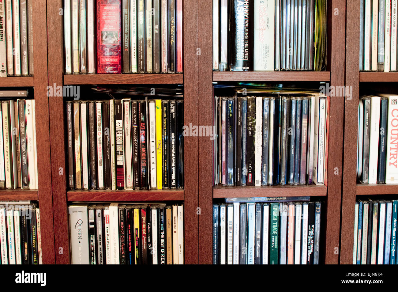 CD library, CD shelf Stock Photo - Alamy