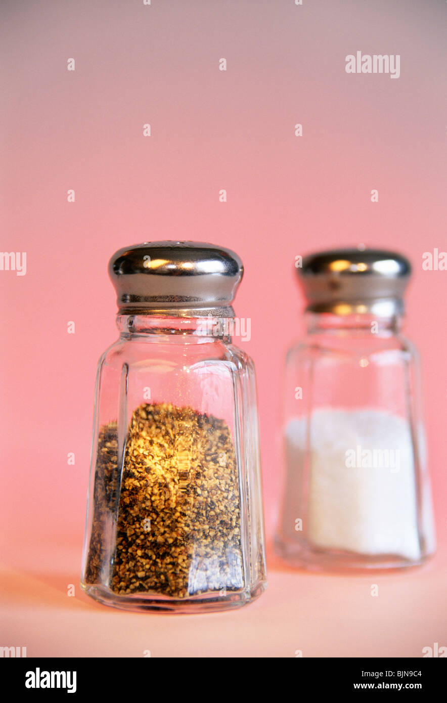 Salt and Pepper Shakers Stock Photo