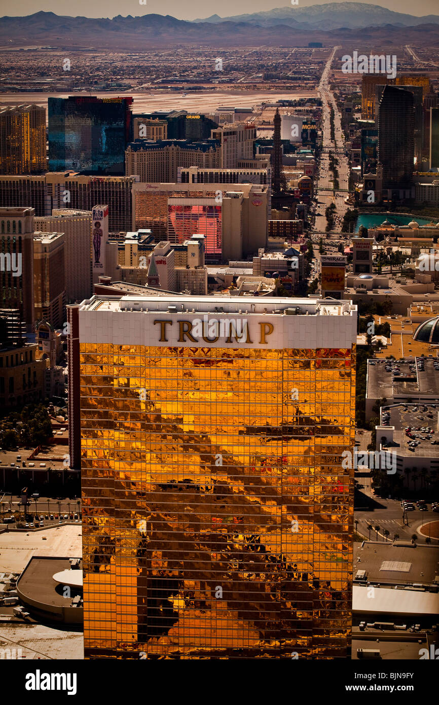 Aerial view of the Trump Casino Las Vegas, Nevada Stock Photo - Alamy