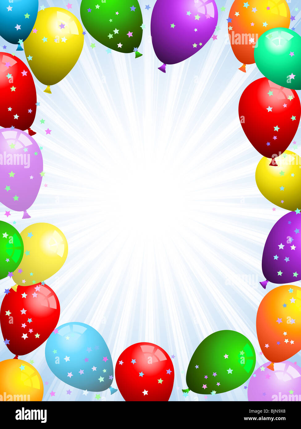 Background of balloons and confetti Stock Photo - Alamy