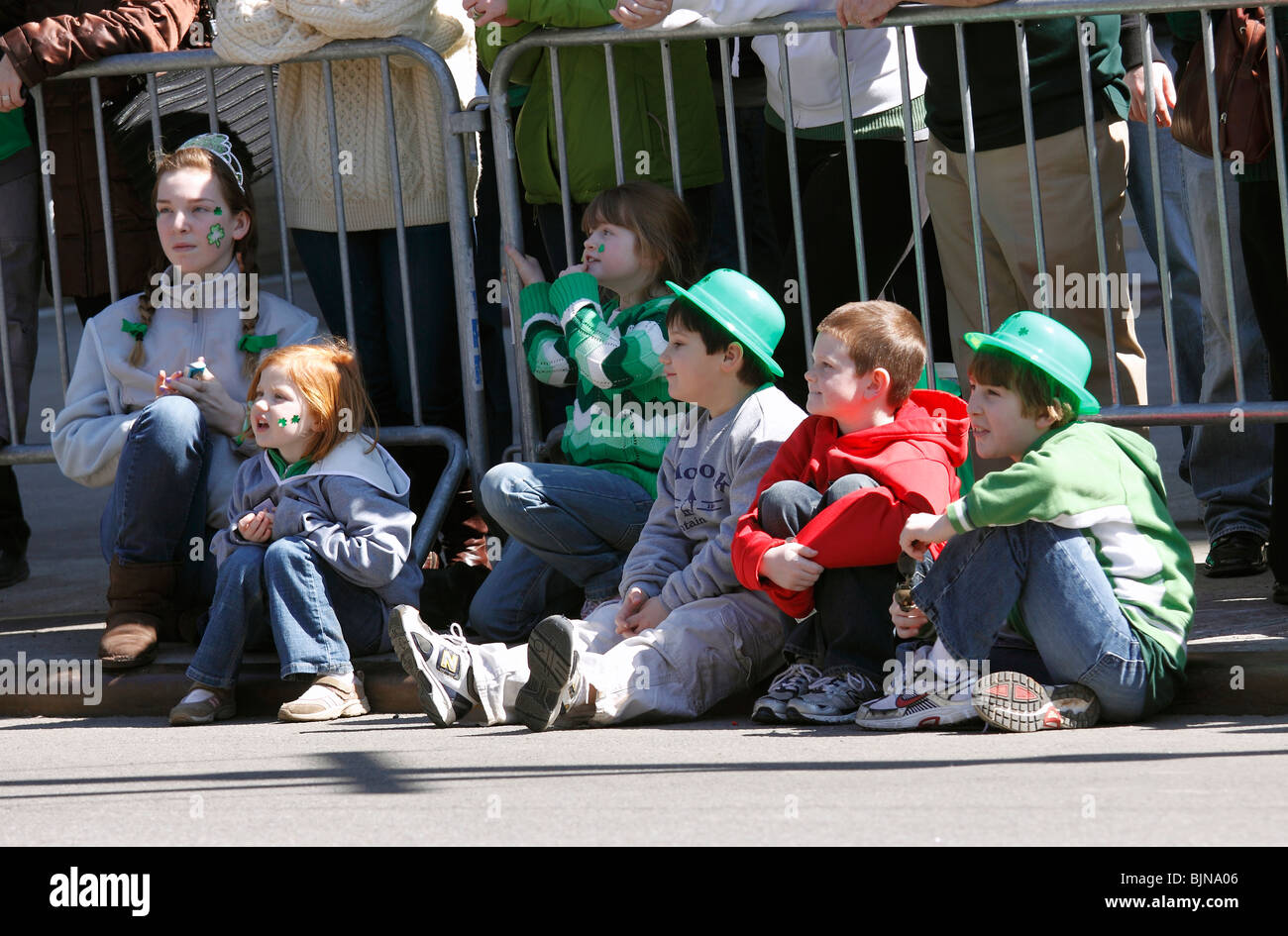 kids watching saint patricks day