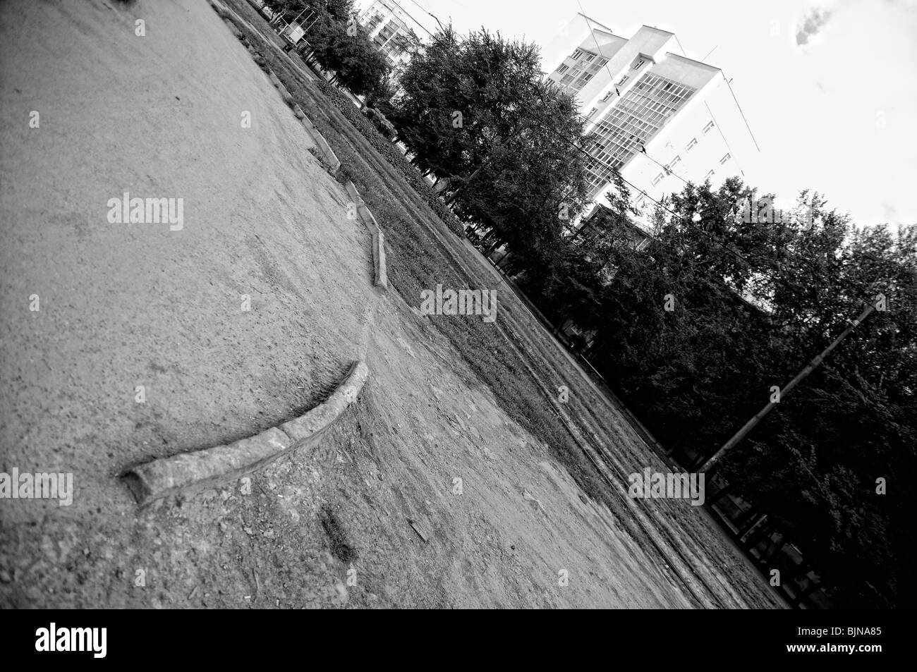 Abstract city view. Ekaterinburg city series. Stock Photo