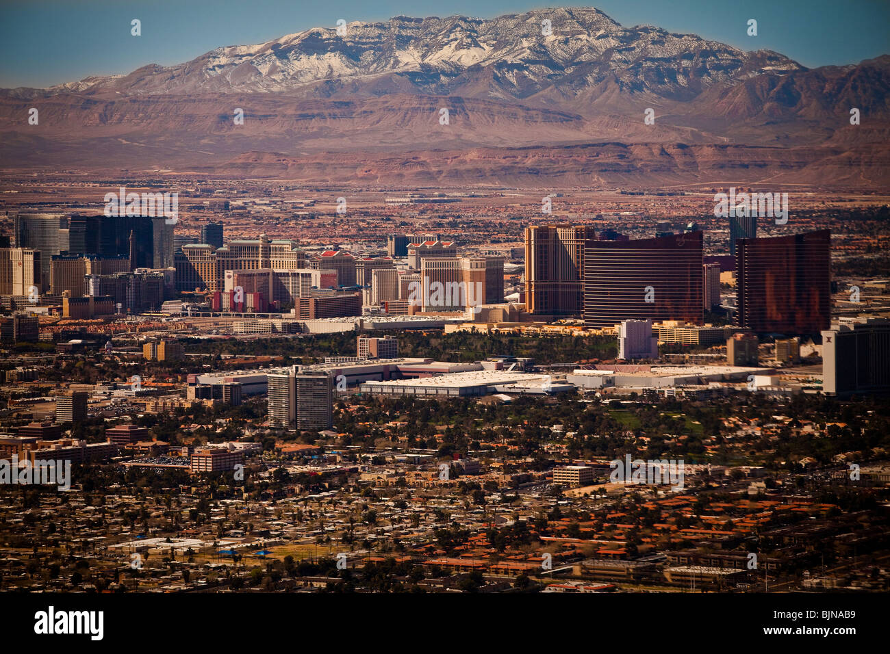 Aerial view of Las Vegas, Nevada Stock Photo Alamy